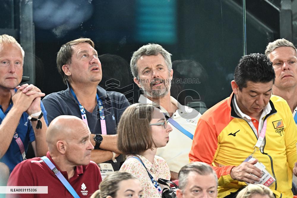 Paris 2024 - Basketball - King Frederik X At USA v Brazil