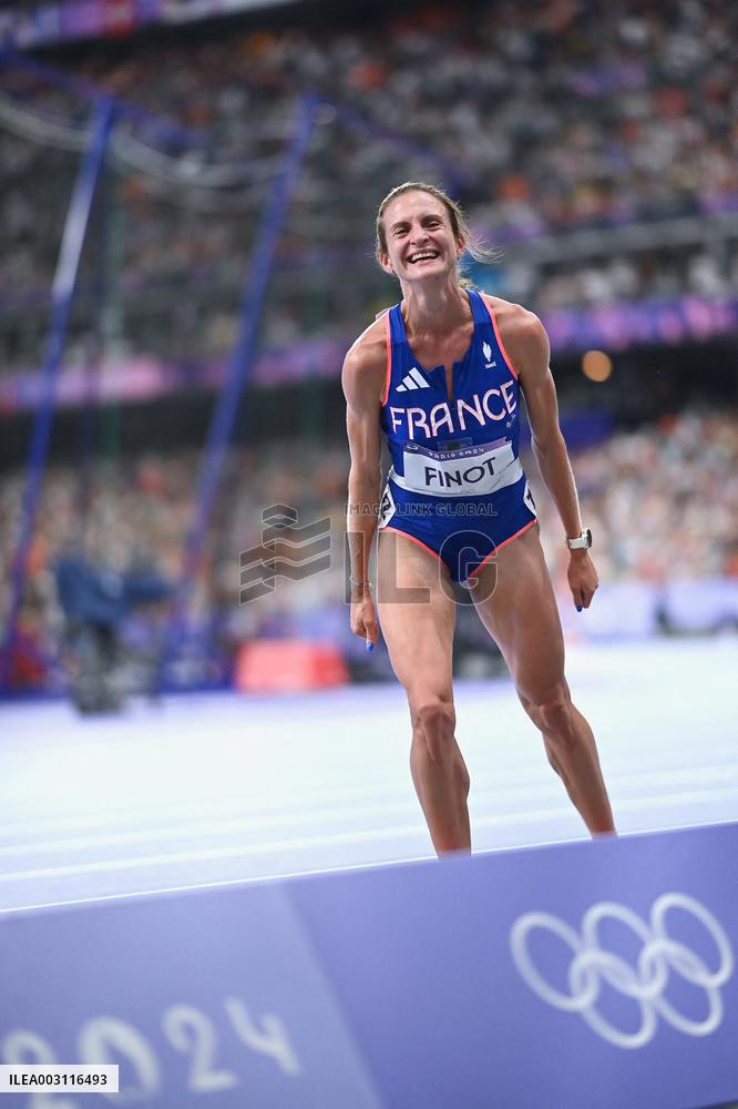 Paris 2024 - France’s Alice Finot Finishes 4th In The 3000m Steeple Chase