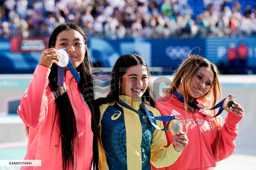 Paris 2024 - Australia’s Arisa Trew Takes Gold In Park Skateboarding