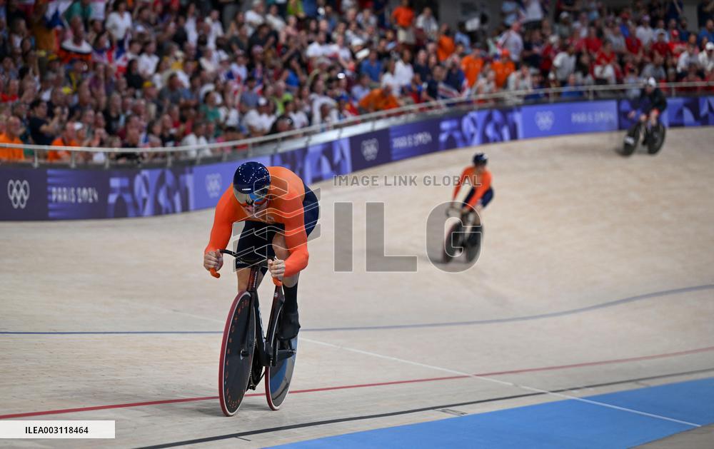 Paris 2024 - Netherlands Take Gold In Cycling Track Men's Team Sprint
