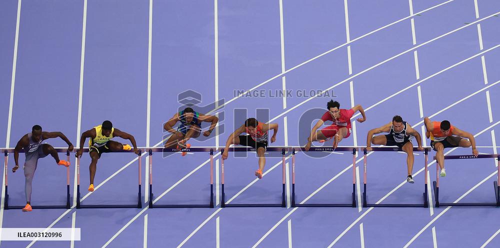 (PARIS2024) FRANCE-PARIS-OLY-ATHLETICS-110M HURDLES-MEN