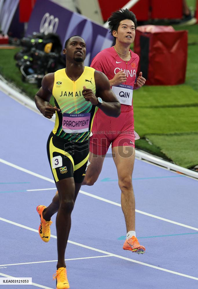 (PARIS2024) FRANCE-PARIS-OLY-ATHLETICS-110M HURDLES-MEN