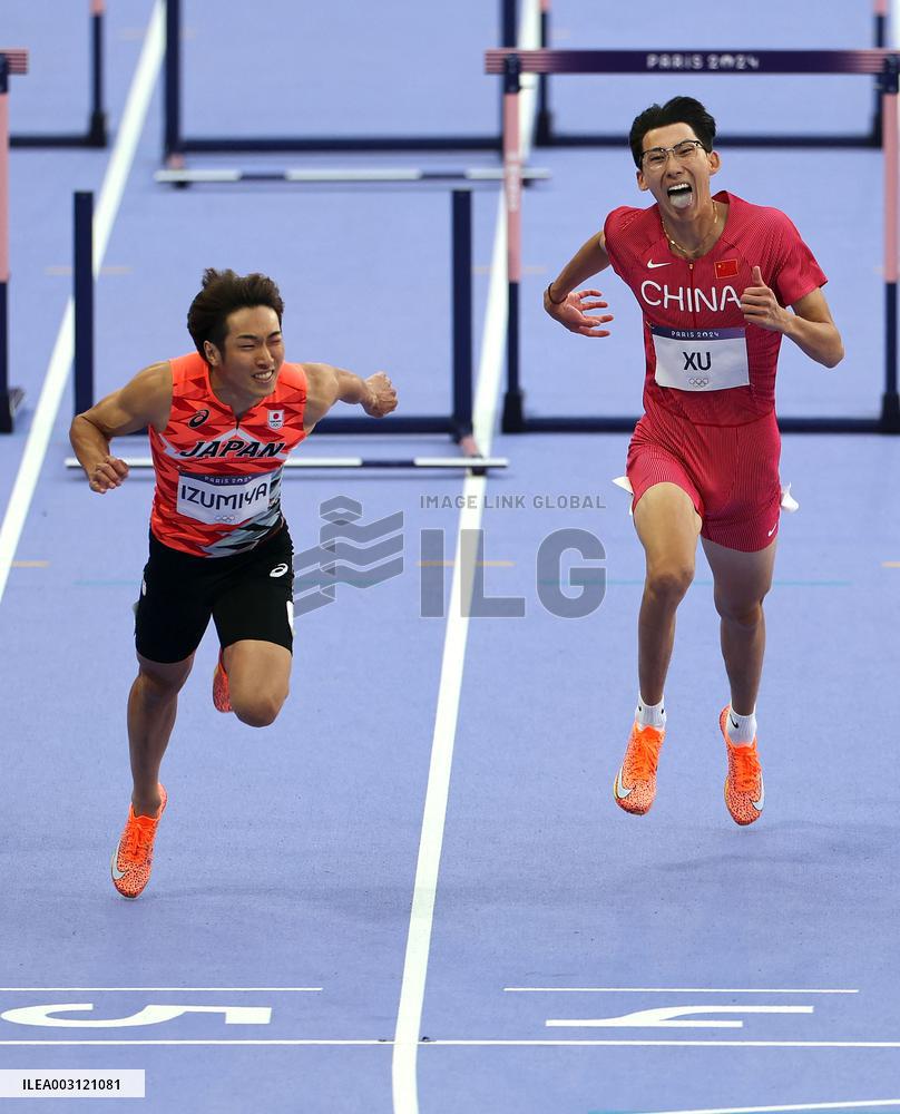 (PARIS2024) FRANCE-PARIS-OLY-ATHLETICS-110M HURDLES-MEN