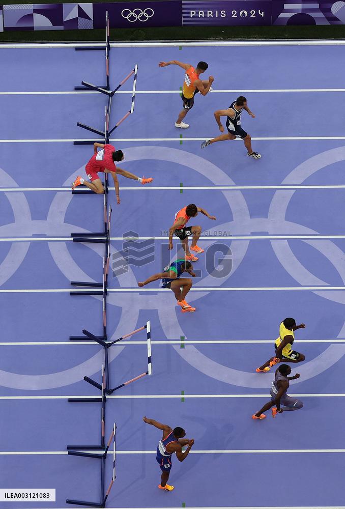 (PARIS2024) FRANCE-PARIS-OLY-ATHLETICS-110M HURDLES-MEN