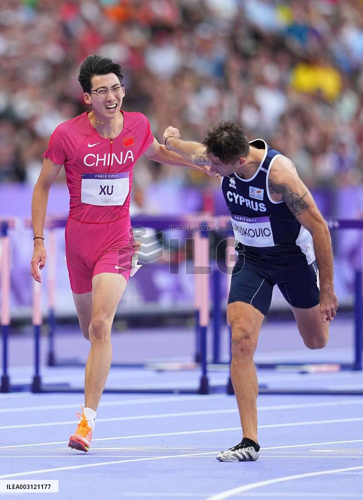 (PARIS2024) FRANCE-PARIS-OLY-ATHLETICS-110M HURDLES-MEN