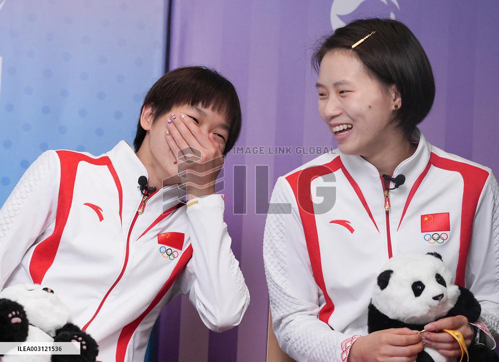 (PARIS2024) FRANCE-PARIS-OLY-DIVING-QUAN HONGCHAN & CHEN YUXI-INTERVIEW