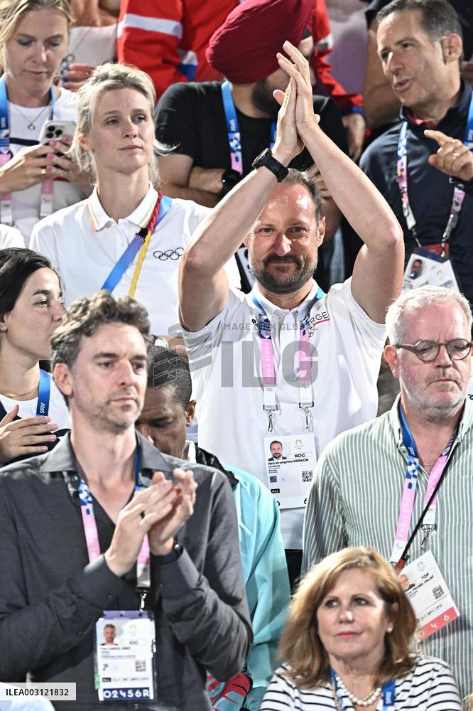 Paris 2024 - Crown Prince Haakon Of Norway At Beach Volley Event