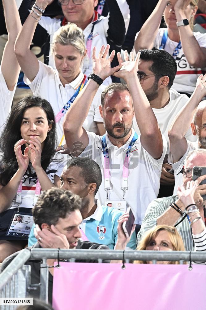 Paris 2024 - Crown Prince Haakon Of Norway At Beach Volley Event