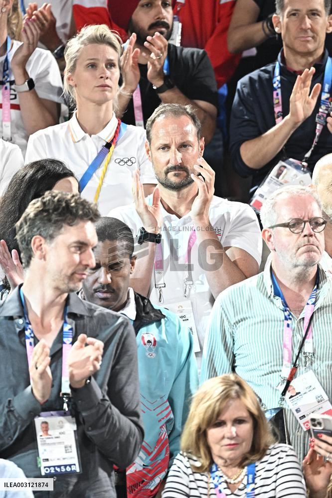 Paris 2024 - Crown Prince Haakon Of Norway At Beach Volley Event