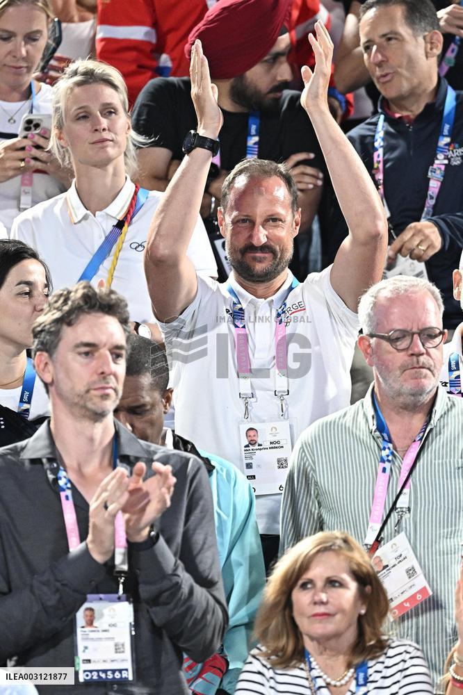 Paris 2024 - Crown Prince Haakon Of Norway At Beach Volley Event