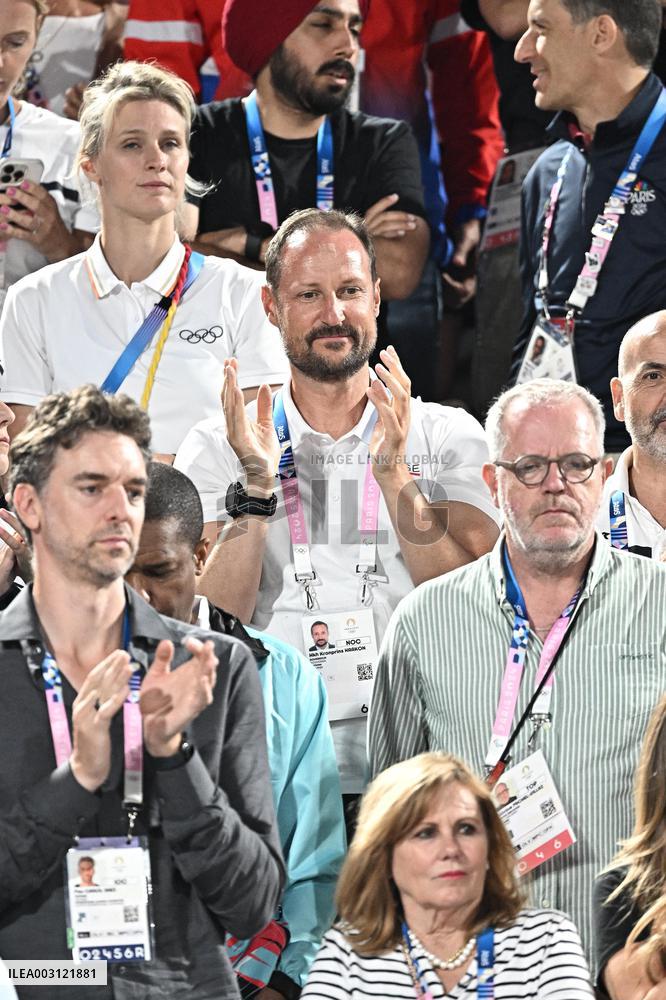 Paris 2024 - Crown Prince Haakon Of Norway At Beach Volley Event