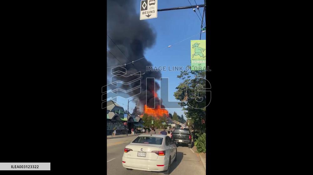 Canada: Fire Rips Through Building Under Construction Causing Power Outage In Vancouver
