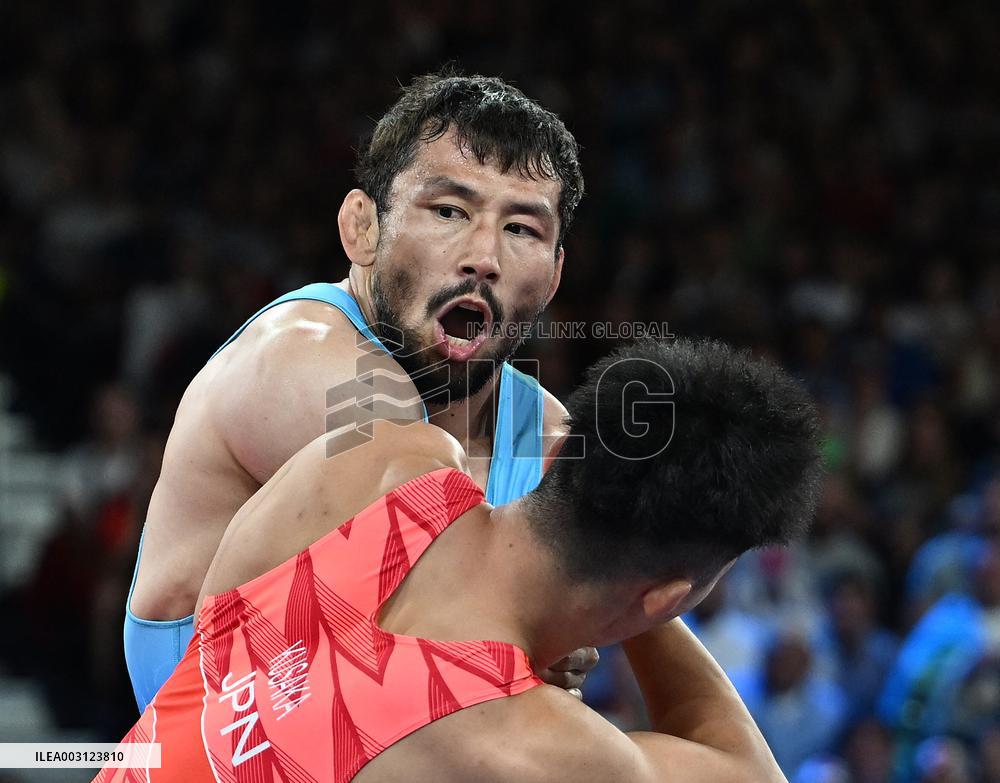 Paris 2024 - Japan’s Kusaka Nao Takes Gold In The Men's Greco-Roman 77kg