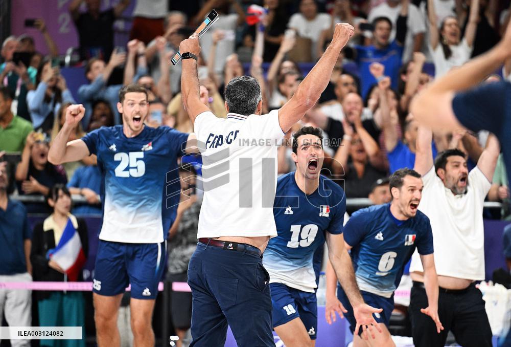 Paris 2024 - France Defeat Italy In Their Men's Volleyball Semifinal