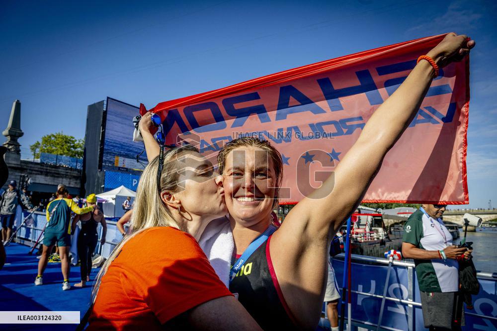 Paris 2024 - Women's 10km Marathon Swim - Sharon van Rouwendaal Wins Gold