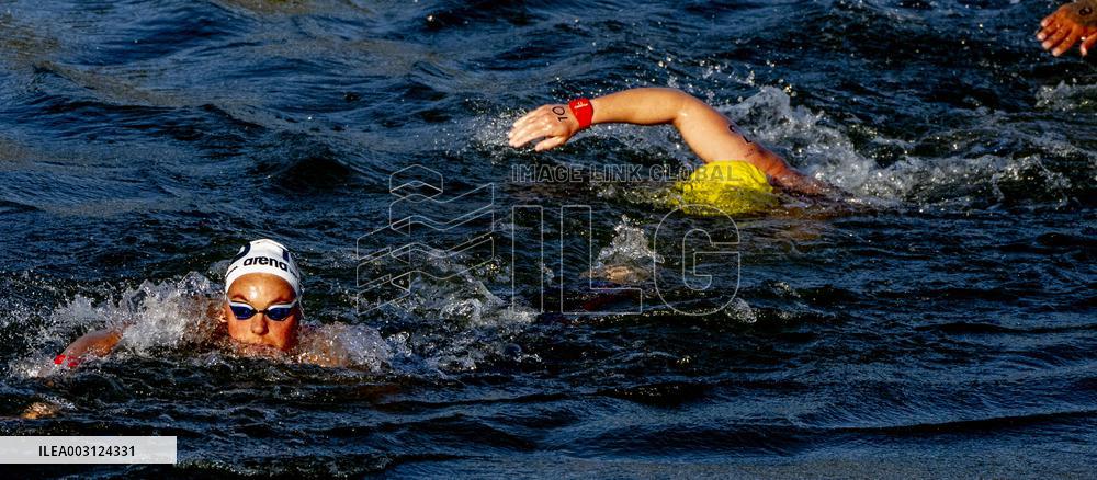 Paris 2024 - Women's 10km Marathon Swim - Sharon van Rouwendaal Wins Gold