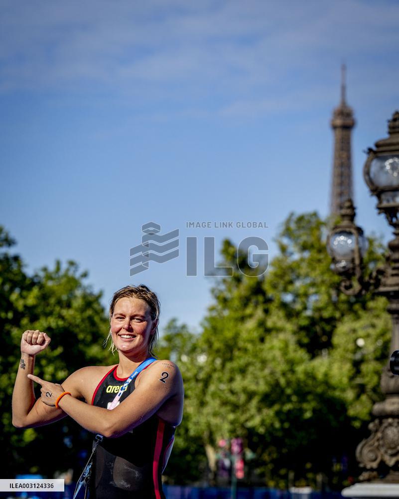 Paris 2024 - Women's 10km Marathon Swim - Sharon van Rouwendaal Wins Gold