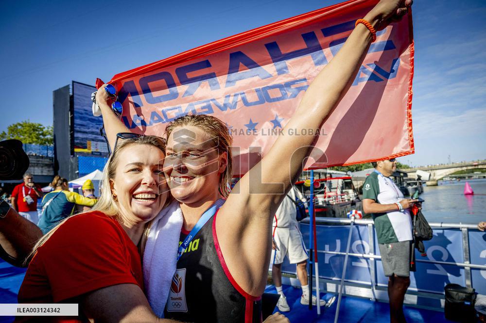 Paris 2024 - Women's 10km Marathon Swim - Sharon van Rouwendaal Wins Gold