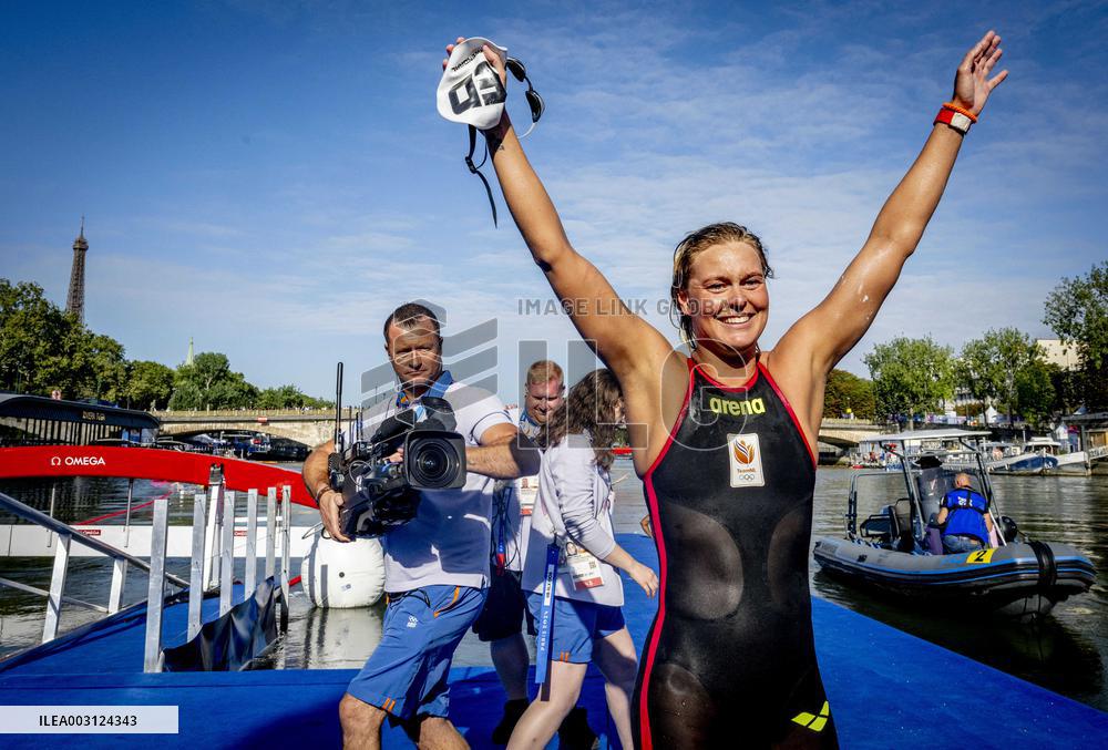Paris 2024 - Women's 10km Marathon Swim - Sharon van Rouwendaal Wins Gold
