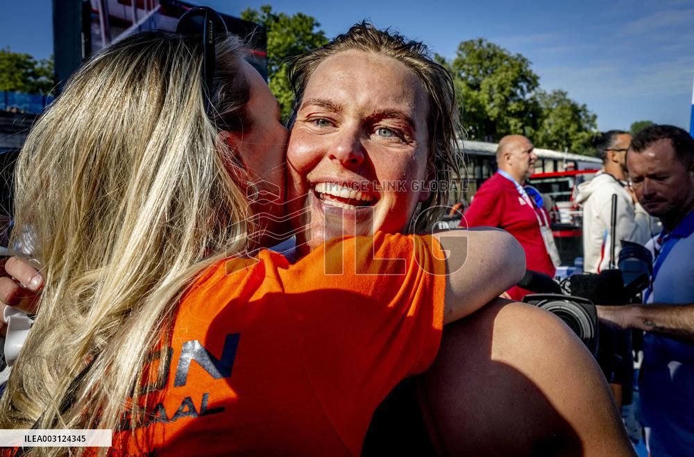 Paris 2024 - Women's 10km Marathon Swim - Sharon van Rouwendaal Wins Gold