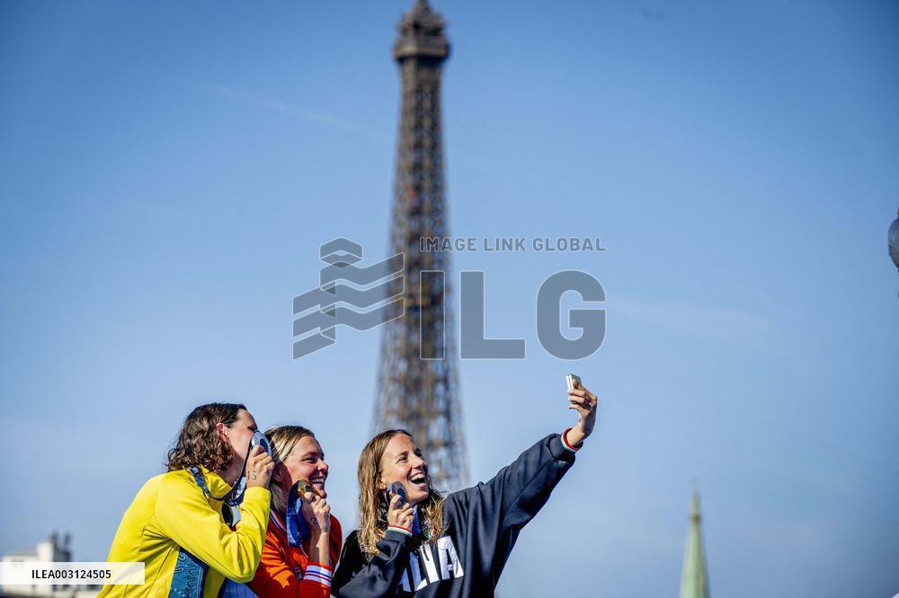 Paris 2024 - Prince Albert At Marathon Swimming Women's 10km