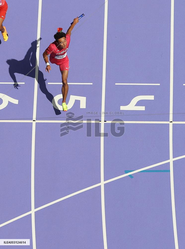 (PARIS2024) FRANCE-PARIS-OLY-ATHLETICS-4X100M RELAY-MEN