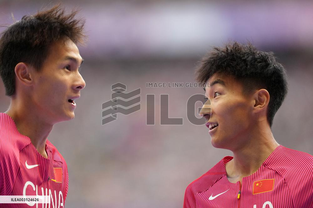 (PARIS2024) FRANCE-PARIS-OLY-ATHLETICS-4X100M RELAY-MEN