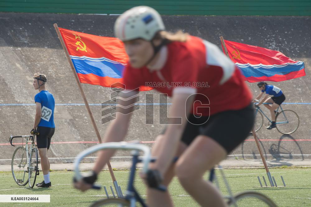 Filming the movie about Olympic medalist Erika Salumäe