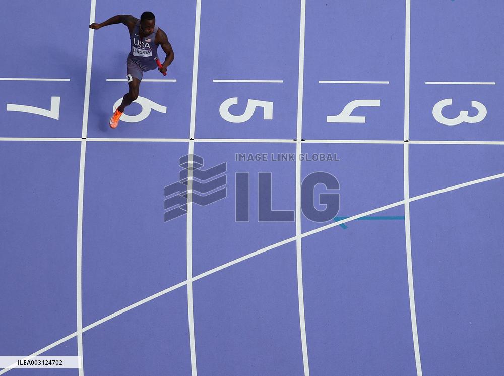 (PARIS2024) FRANCE-PARIS-OLY-ATHLETICS-4X100M RELAY-MEN