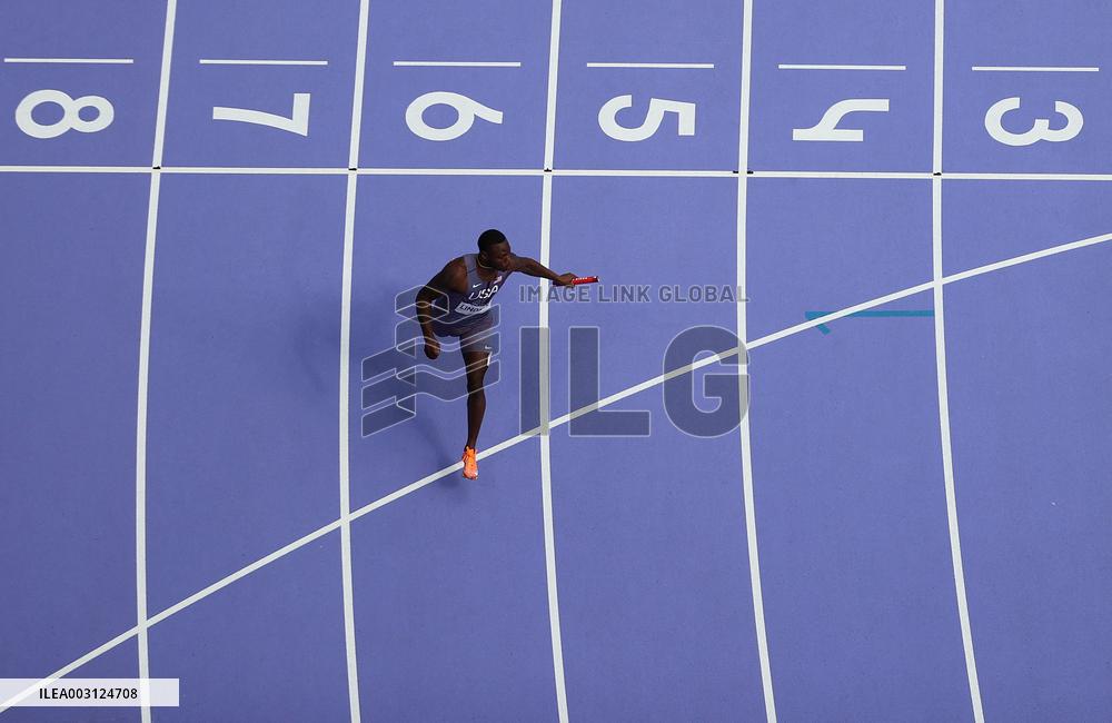 (PARIS2024) FRANCE-PARIS-OLY-ATHLETICS-4X100M RELAY-MEN
