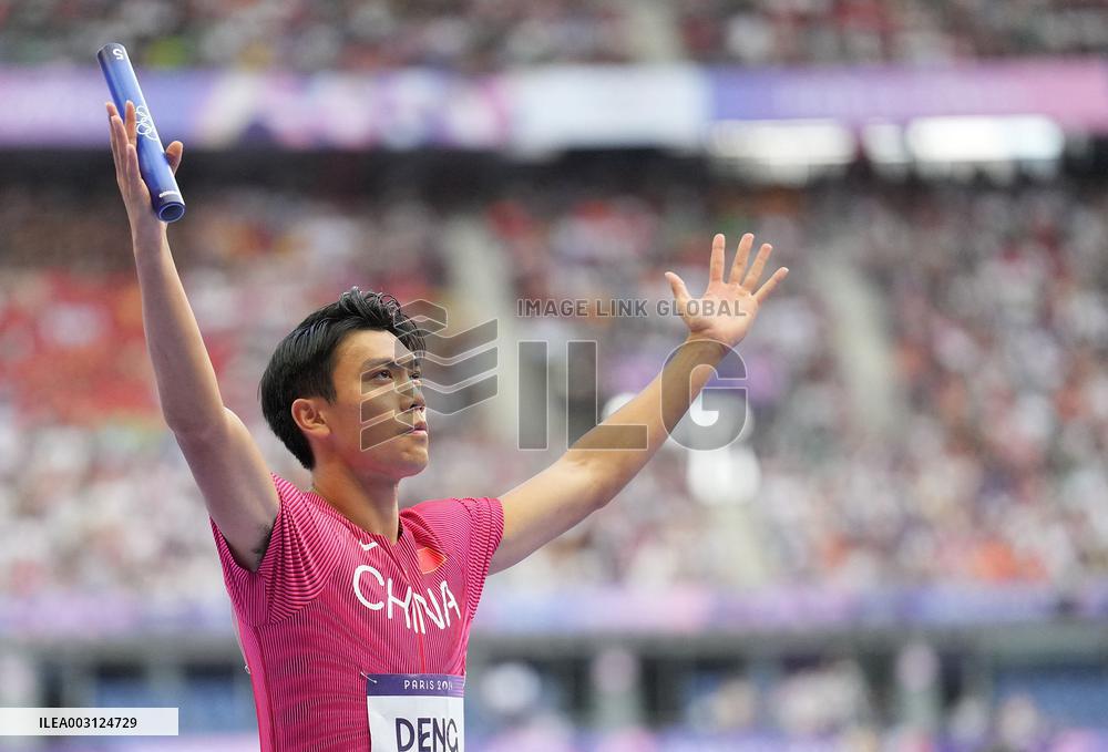 (PARIS2024) FRANCE-PARIS-OLY-ATHLETICS-4X100M RELAY-MEN