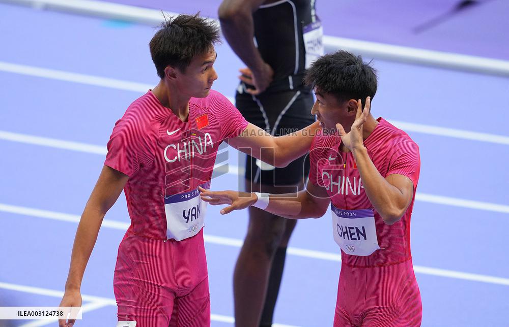 (PARIS2024) FRANCE-PARIS-OLY-ATHLETICS-4X100M RELAY-MEN