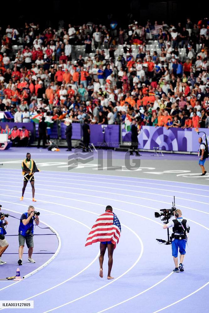 Paris 2024 - 110m Hurdles - Grant Holloway Wins Gold