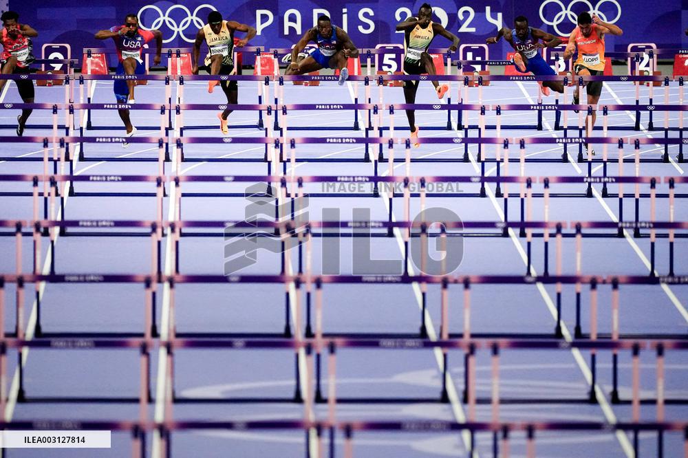 Paris 2024 - 110m Hurdles - Grant Holloway Wins Gold