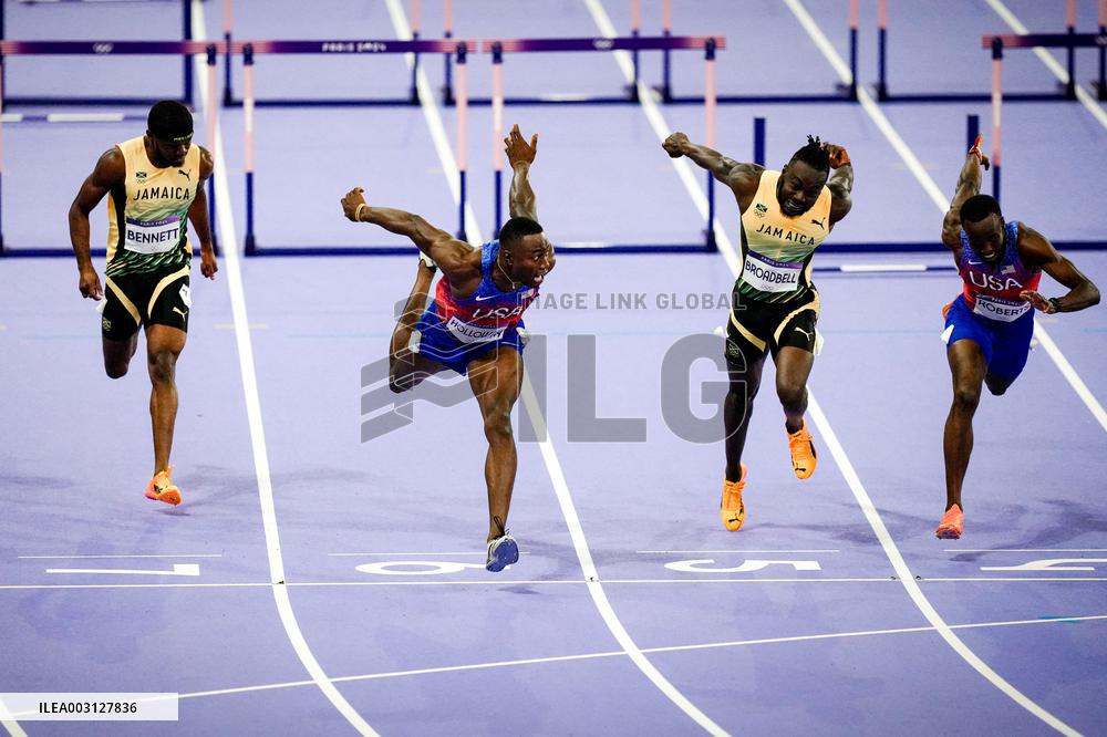 Paris 2024 - 110m Hurdles - Grant Holloway Wins Gold