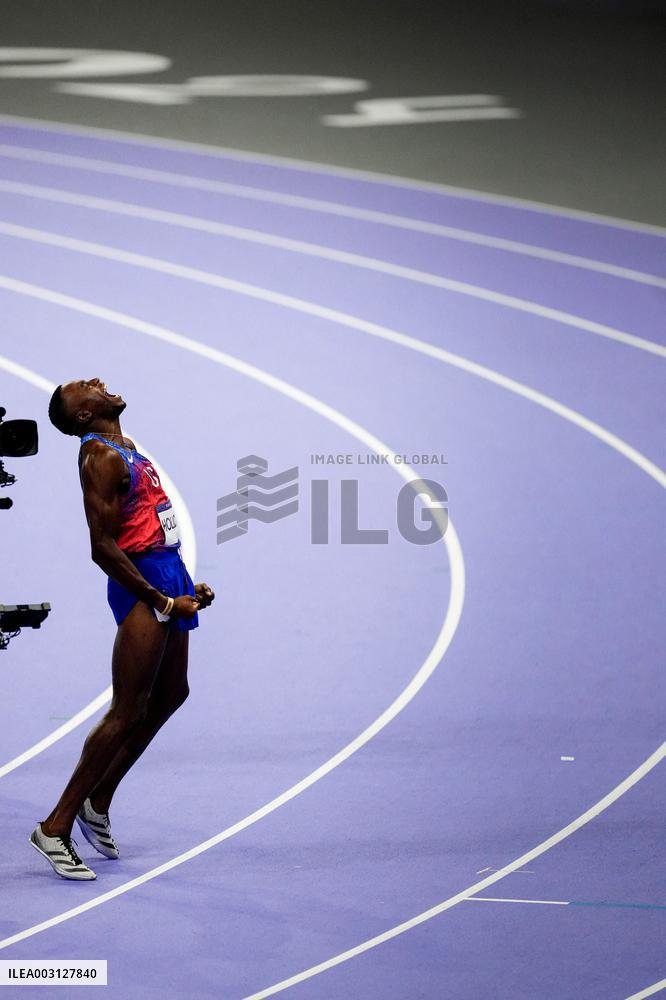 Paris 2024 - 110m Hurdles - Grant Holloway Wins Gold
