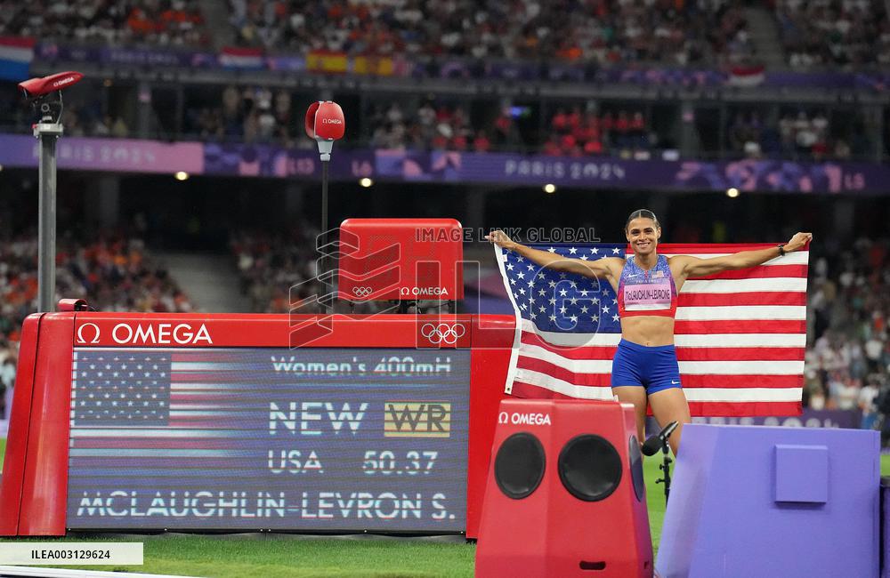 Paris 2024 - USA’s Sydney McLaughlin-Levrone Takes Gold In Women’s 400m Hurdles