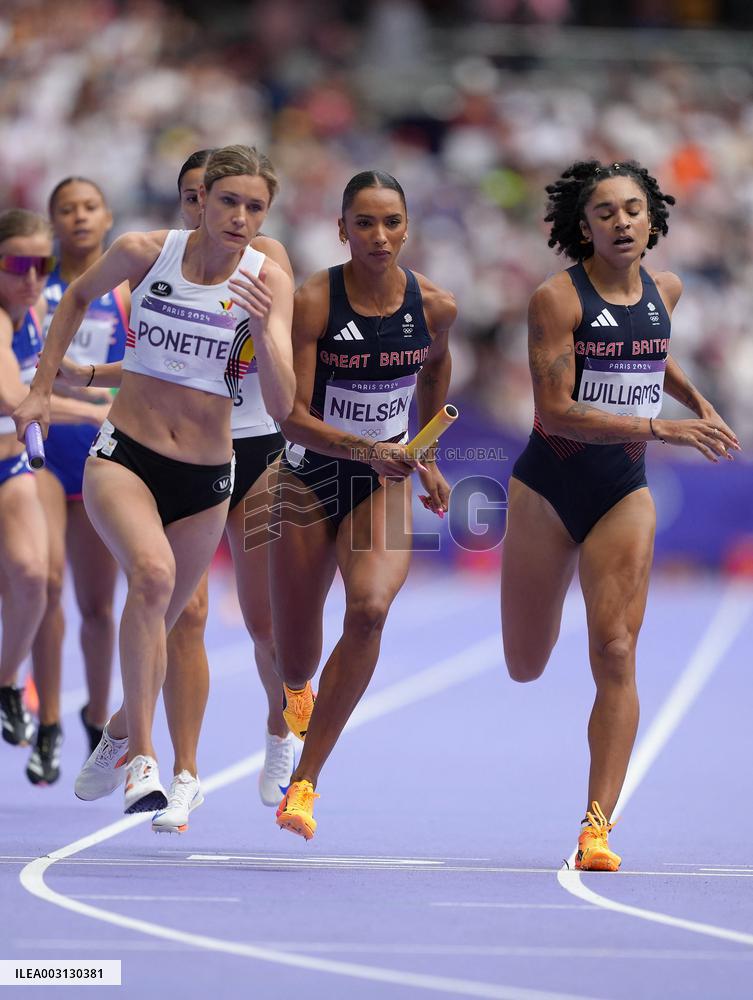 (PARIS2024) FRANCE-PARIS-OLY-ATHLETICS-4X400M RELAY-WOMEN
