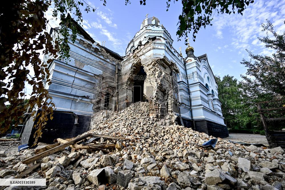 Christian church in eastern Ukraine destroyed by Russian troops