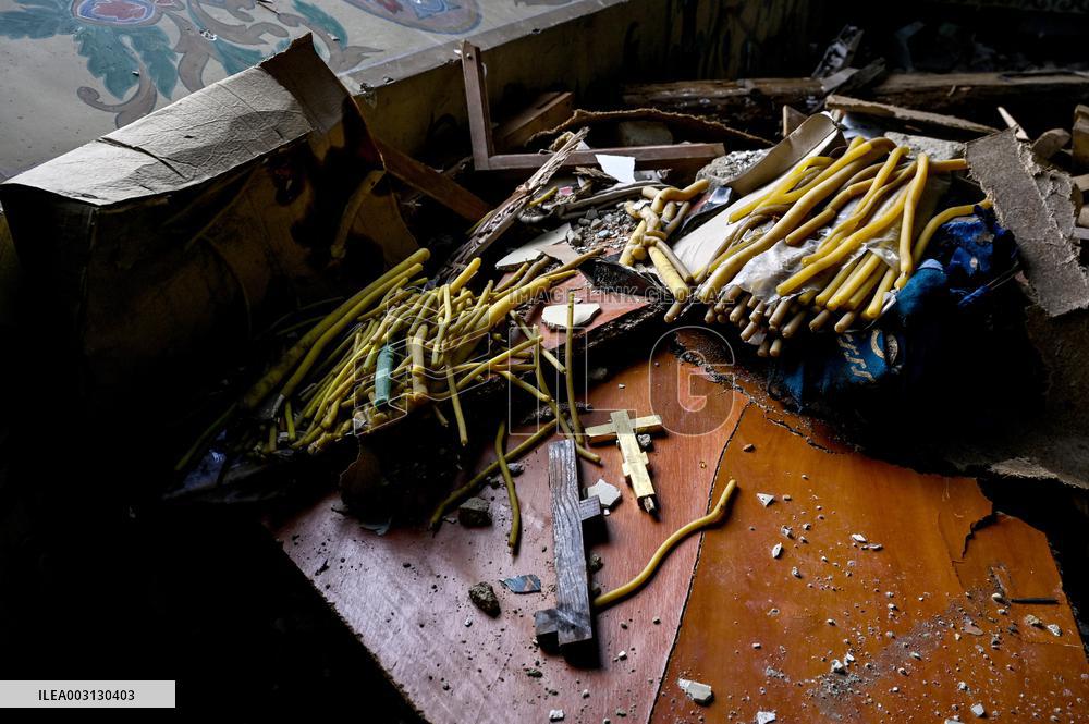 Christian church in eastern Ukraine destroyed by Russian troops
