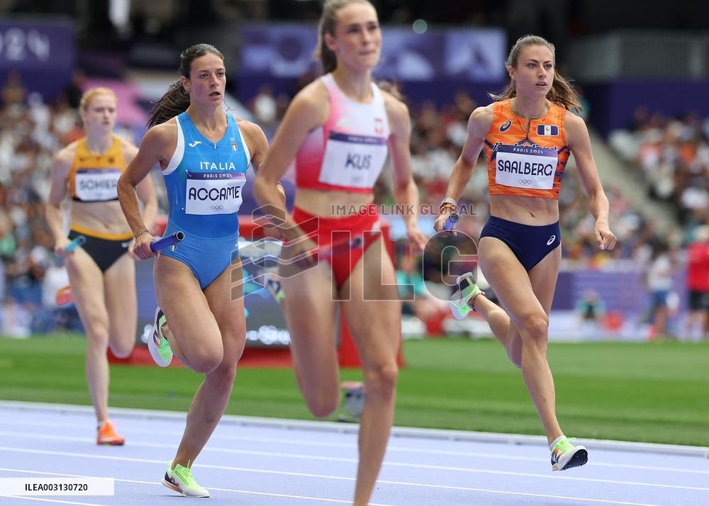 (PARIS2024) FRANCE-PARIS-OLY-ATHLETICS-4X400M RELAY-WOMEN