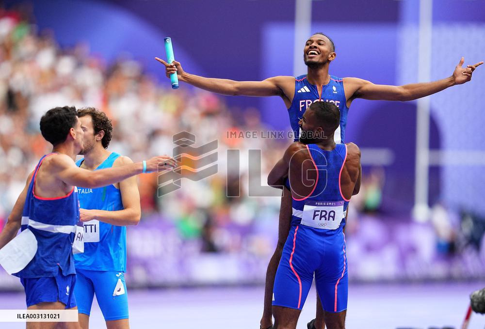 (PARIS2024) FRANCE-PARIS-OLY-ATHLETICS-4X400M RELAY-MEN