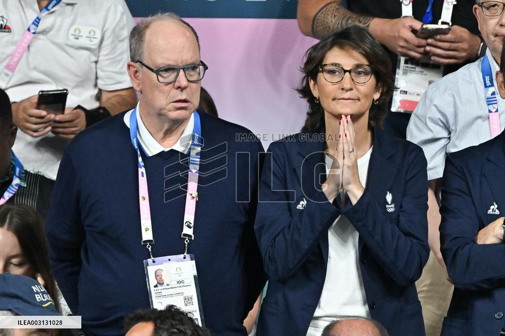 Paris 2024 - Monaco’s Princely Family Watches Tennis Table