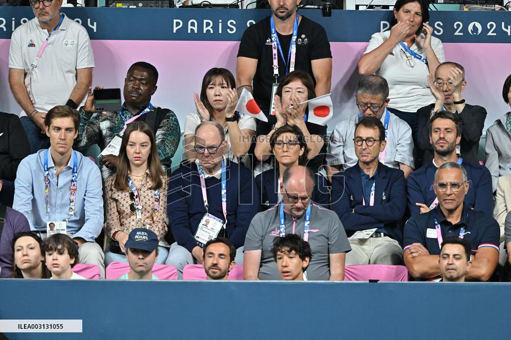 Paris 2024 - Monaco’s Princely Family Watches Tennis Table