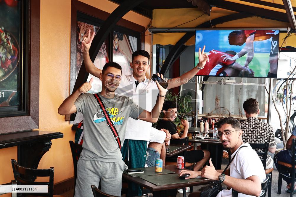 (SP)MOROCCO-RABAT-FOOTBALL-OLYMPICS-FANS