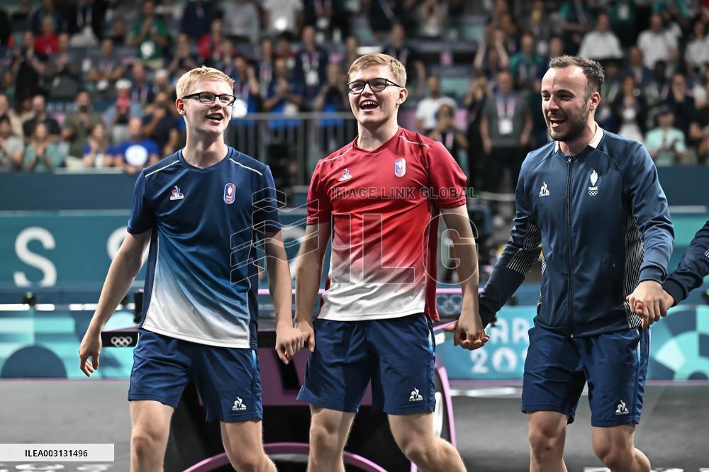 Paris 2024 - Table Tennis - Men's Team Bronze Medal Match