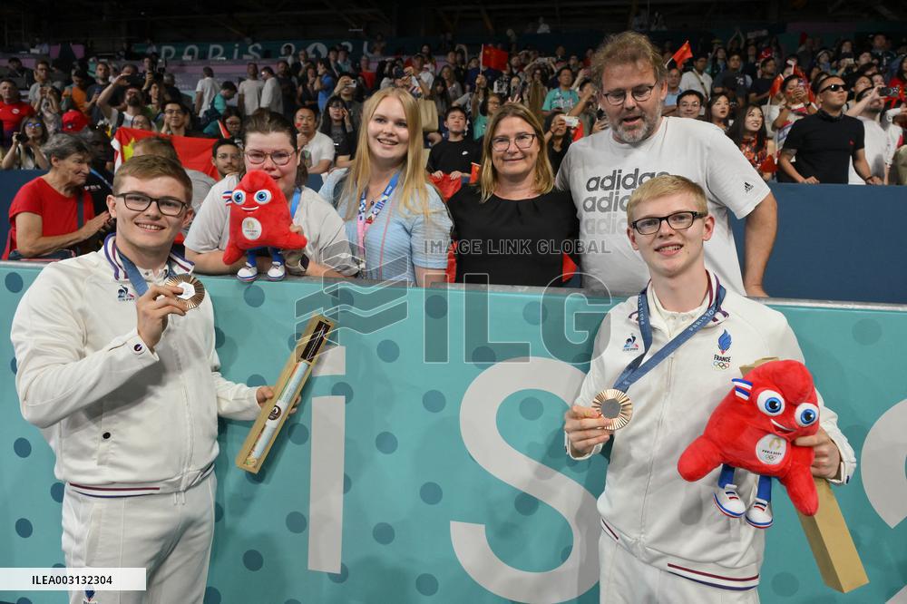Paris 2024 - Table Tennis - Team France Wins Bronze