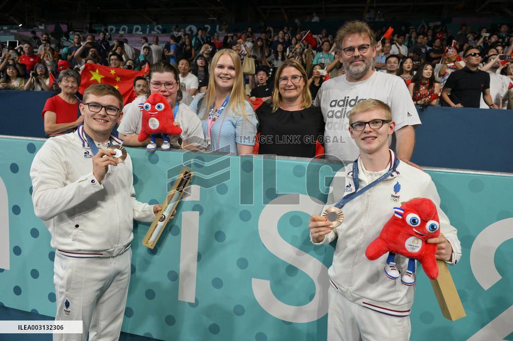 Paris 2024 - Table Tennis - Team France Wins Bronze