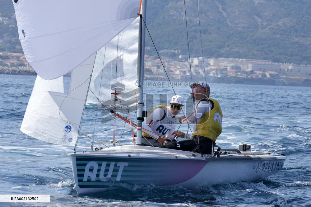Paris 2024 - Sailing - Lara Vadlau and Lukas Maehr Win Gold