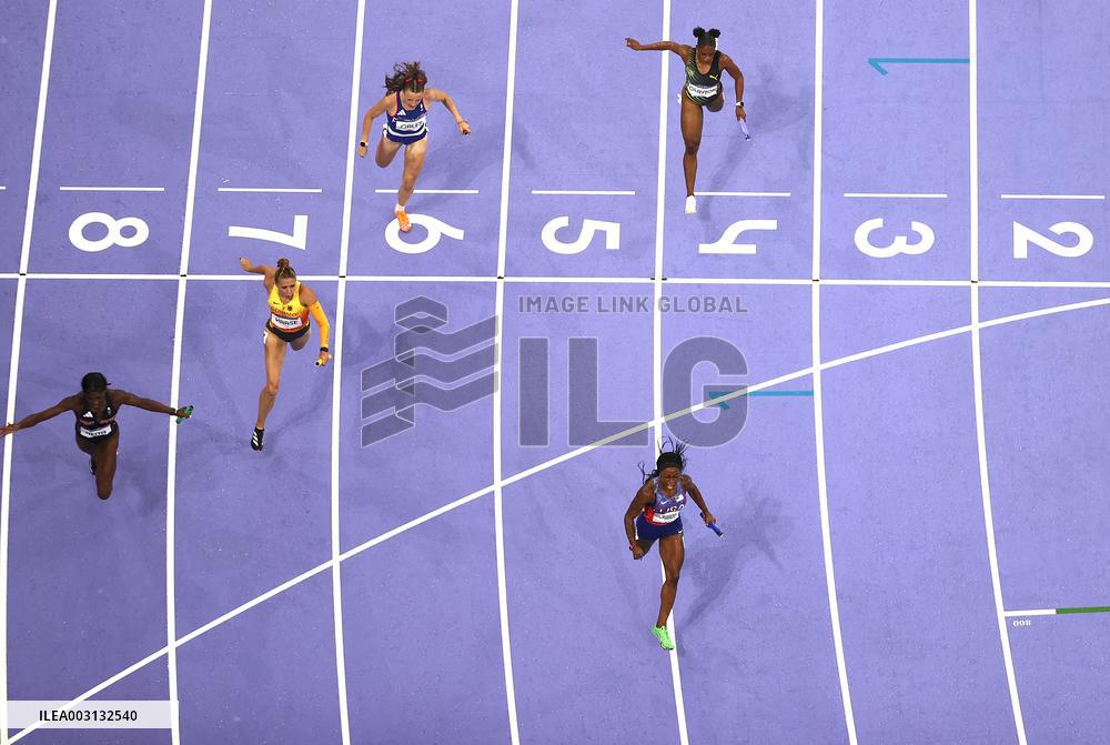(PARIS2024) FRANCE-PARIS-OLY-ATHLETICS-4X100M RELAY-WOMEN